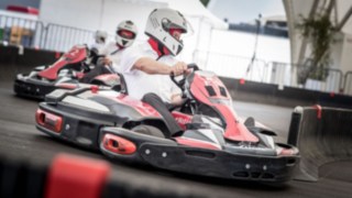 E2 kart from Linde eMotion on the racetrack